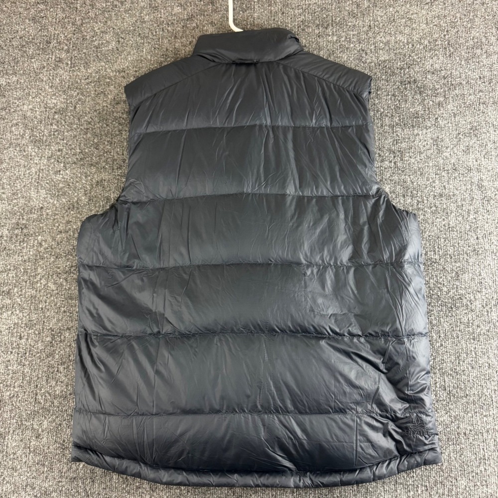 PrAna Reversible Puffer Vest Mens XL Plaid Gray Blue Full Zip Outdoor Insulated - Picture 15 of 16